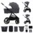 KINDERKRAFT universalus vežimas 2IN1 NEA 2.0, deep grey, KSNEA002DGR2000 