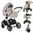 LIONELO universalus vežimėlis LAYLA 2in1, Beige sand, LO-LAYLA 2IN1 
