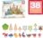 PICASSO TILES Magnetinis konstruktorius su 8 dinozaurų figūrėlėmis 38 det., PTQ13 