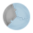 MINIKOIOI neslystanti lėkštė su skyreliais PUZZLE, Mineral Blue/Powder Grey, 101390003 