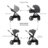 KINDERKRAFT universalus vežimas 2IN1 NEA 2.0, deep grey, KSNEA002DGR2000 