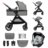 KINDERKRAFT universalus vežimėlis ESME 3in1, moonlight grey, KSESME00GRY3000 
