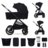 KINDERKRAFT universalus vežimas 2IN1 NEA 2.0, midnight black, KSNEA002BLK2000 