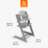 STOKKE maitinimo kėdutė su buomeliu ir paminkštinimu TRIPP TRAPP, storm grey, nordic grey, 685200 