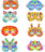 DJECO kūrybinis mozaikinių kaukių dekoravimo rinkinys Jungle Animals, DJ07900 