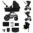 KINDERKRAFT universalus vežimėlis MOOV 2 4in1 AIR, pure black, KSMOOV02BLK4000 