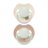 LOVI dinaminis silikoninis čiulptukas Prime, Ivory Glow/Blush Glow, 18m+, 2 vnt., 34/438 