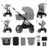 KINDERKRAFT universalus vežimas 2IN1 NEA 2.0, platinum grey, KSNEA002GRY2000 