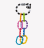 PLAYGRO vežimėlio žaislas Zebra 9 Links Swing Tag Clip Strip, 01845584649 