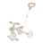 GLOBBER mokomasis triratukas Learning Trike, 3in1 Plus, kokosinis, 738-466 