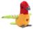 HAPPY YAPPERS interaktyvus pliušinis žaislas raudonai oranžinė papūgėlė, 9474 
