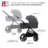 KINDERKRAFT universalus vežimas 2IN1 NEA 2.0, deep grey, KSNEA002DGR2000 
