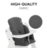 HAUCK maitinimo kėdutės paminkštinimas ALPHA COSY SELECT, Jersey charcoal, 667859 