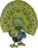 MAKEBUG 3D popierinė delionė green peafowl, MB-D-0016 