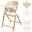 LIONELO maitinimo kėdutė CELIA, White natural wood 