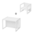 ROBA vaikiška kėdė ir stalas ROTATING SEATING FURNITURE, White, 450002WE 