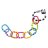 PLAYGRO vežimėlio žaislas Zebra 9 Links Swing Tag Clip Strip, 01845584649 