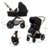 KINDERKRAFT universalus vežimėlis MOOV 2 4in1 AIR, pure black, KSMOOV02BLK4000 