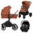 LIONELO universalus vežimėlis MIKA PLUS 3in1, Brown rust, LO-MIKA PLUS 3IN1 