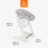 STOKKE maitinimo kėdutė su buomeliu ir naujagimio gultuku TRIPP TRAPP, white, grey NBS, 685900 