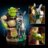 72423 LEGO® Shrek: Šrekas, Asilas ir Batuotas Katinas Pūkis 