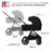 KINDERKRAFT universalus vežimas 2IN1 NEA 2.0, midnight black, KSNEA002BLK2000 