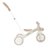 GLOBBER mokomasis triratukas Learning Trike, 3in1 Plus, kokosinis, 738-466 